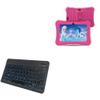 BoxWave Keyboard Compatible with Dragon Touch Y88X Plus (7") - SlimKeys Bluetooth Keyboard - with Backlight, Portable Slim LED 7 Colors - Jet Black view 1