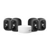 eufy Security eufyCam C35 4-Cam Kit, Wireless Security Indoor/Outdoor Camera, Magnetic Mount, Color Night Vision, Local Storage, No Monthly Fee, IP67, Facial Recognition, Solar Panel Compatible, Black view 1