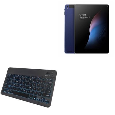 BoxWave Keyboard Compatible with Voyo i8 - SlimKeys Bluetooth Keyboard - with Backlight, Portable Slim LED 7 Colors - Jet Black