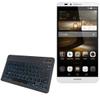 BoxWave Keyboard Compatible with Huawei Ascend Mate 7 Compact - SlimKeys Bluetooth Keyboard - with Backlight, Portable Slim LED 7 Colors - Jet Black view 1