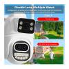 LNBBEQ 6K 12MP WiFi Camera PTZ Dual Screen 8X Digital Zoom AI Auto Tracking Outdoor 8MP CCTV IP Camera Security Protection(EU Plug,12MP with 128G Card) view 4