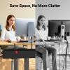 Housolution Under Desk Cable Management Tray, 36'' Longer Cord Management Under Desk, Premium Fabric Cable Storage Organizer, No Drilling Clamp/Screw Mount Cord Organization Tray for Office Home view 2