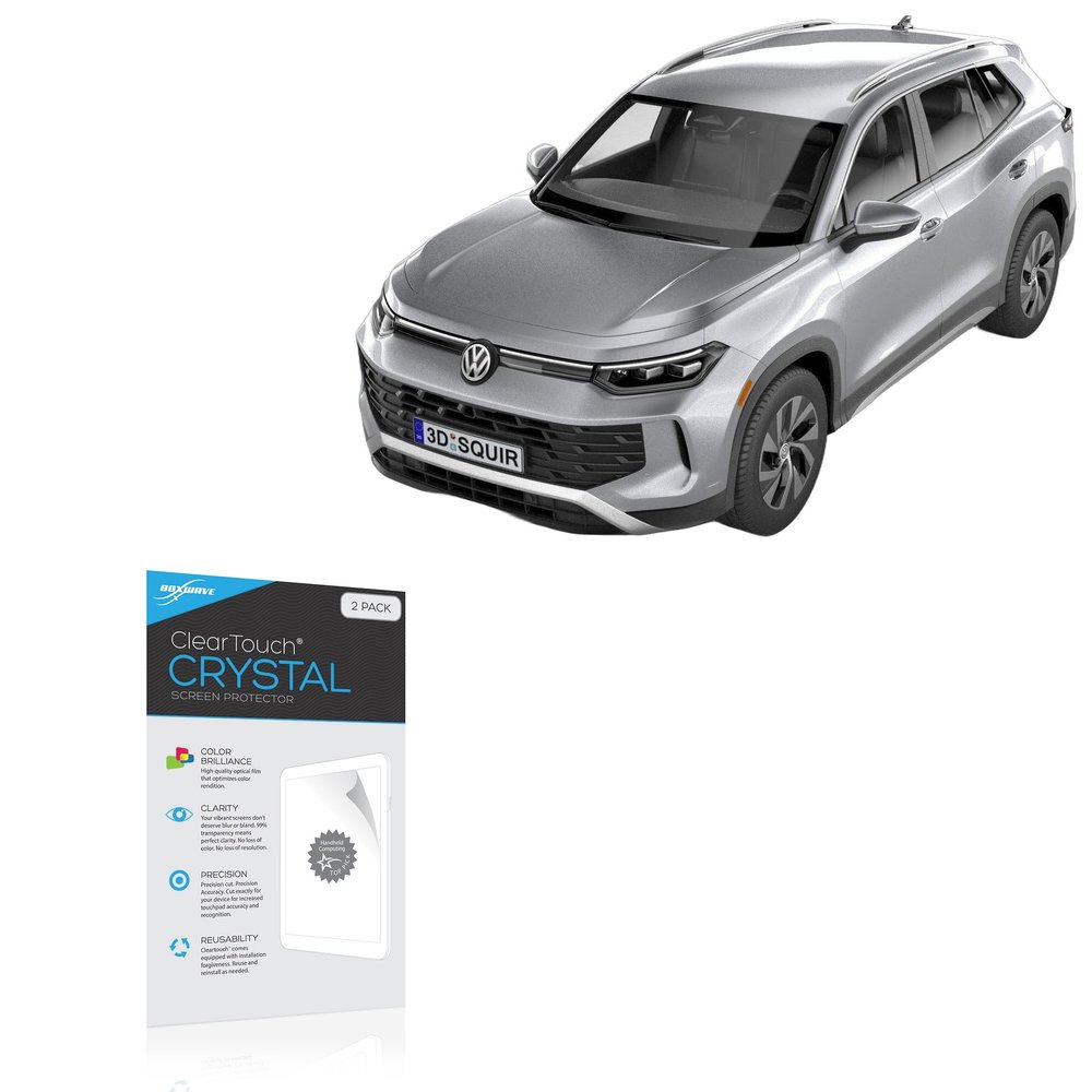 BoxWave Screen Protector Compatible with Volkswagen 2026 Atlas Display (12 in) - ClearTouch Crystal (2-Pack), HD Film Skin - Shields from Scratches