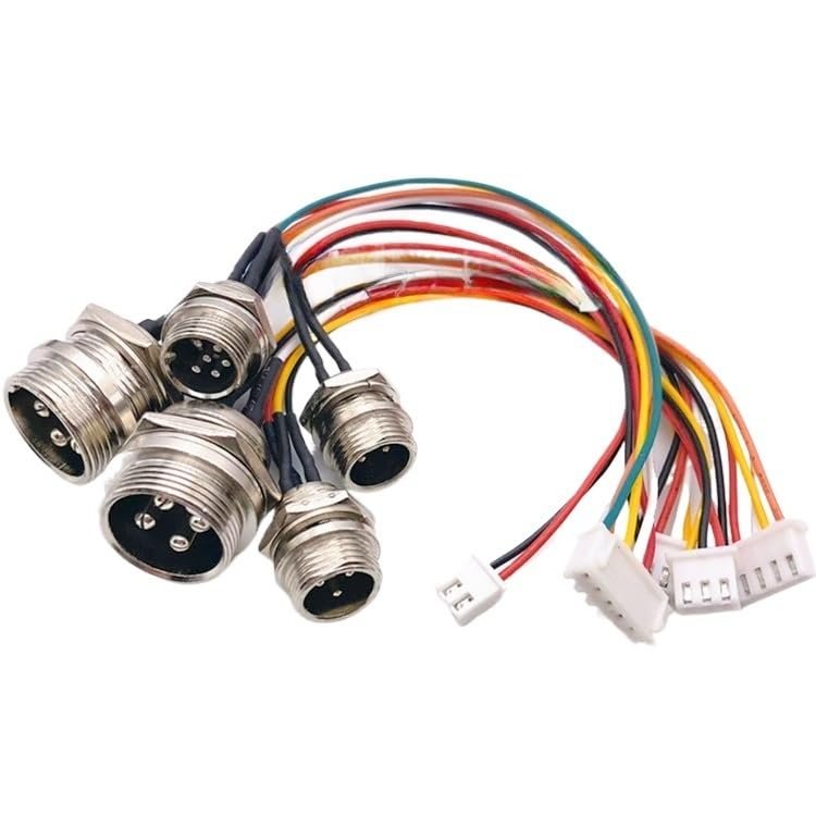 VCALDGFZ GX12 GX16 GX20 to XH2.54 Terminal Wire M12 Aviation Plug 2 3 4 5 6 Pin Male Head Adapter Cable Connector Extension Line 15-30cm(GX20,150MM_4P)