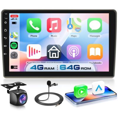 4G+64G Android 15 Car Stereo for Toyota Camry 1997-2003 with Wireless Carplay Android Auto, 9 Inch 1280 * 720 Touch Screen GPS/WiFi/Bluetooth 5.0/ FM/32EQ/ SWC/Backup Camera