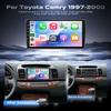 4G+64G Android 15 Car Stereo for Toyota Camry 1997-2003 with Wireless Carplay Android Auto, 9 Inch 1280 * 720 Touch Screen GPS/WiFi/Bluetooth 5.0/ FM/32EQ/ SWC/Backup Camera view 2