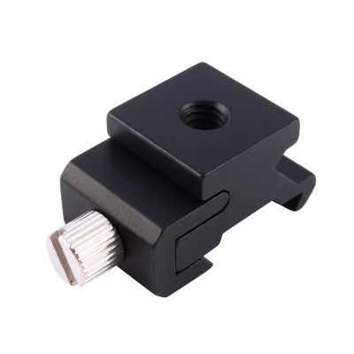 Flash Hot Shoe Mount Adapter /4 Thread Screw Bracket Compatible with Cameras LED Lights Microphones Adjustable Cold Shoe Mount for Photography Accessories
