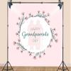 10X8ft Happy Grandparents Day Backdrop Love Flower Grandpa Grandma Photography Background Holiday Retirement Party Decorations Banner Photo Booth Props view 3