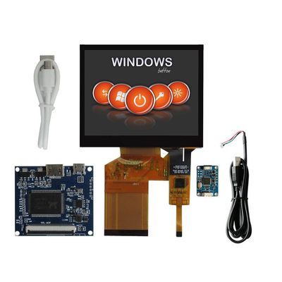 3.5 Inch 320x240 DIY Portable USB Capacitive Touch Screen Display with Mini-HDMI Driver Board  Compatible with Linux, Windows, Android, Raspberry/Orange Pi & PCs (5V Powered)
