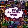 100 Pcs Neon Race Car Theme Stickers Cool Race Car Sticker Waterproof Vinyl Sticke for Water Bottles Laptop Skateboard Luggage Computer Stickes view 3