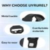 UYRUREL Sport Band Compatible with Amazfit Helio Strap Fitness Tracker Wristband Ultra Soft Liquid Silicone Breathable and Sweat Proof, Quick Detachable Design,2 pack,Black Gray+Black Red. view 2