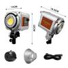 200W LED Video Light with APP Control, Bi-Color 2700K-6500K Bowens Mount COB Light with 10 Scene Effects (Silver) view 4