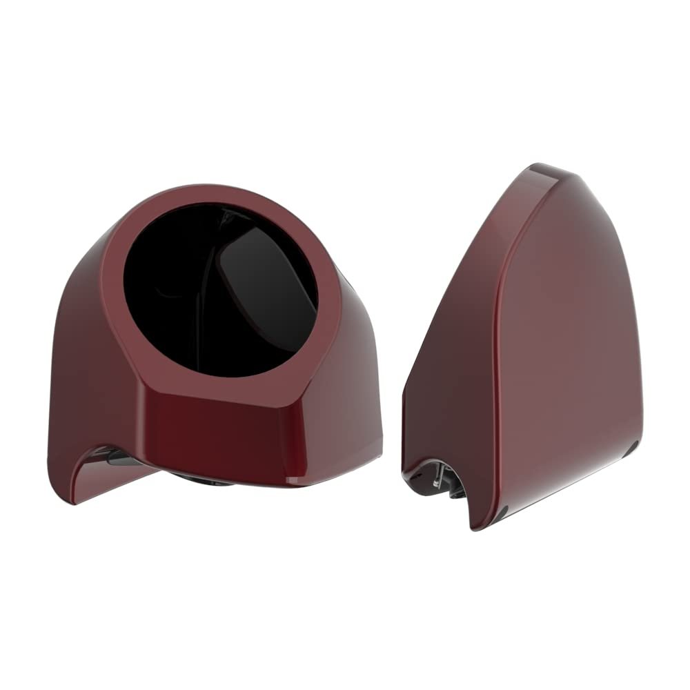 Advanblack Color-Matched 6.5" Rear Tour Trunk Pack Rear Speaker Pods Compatible with Harley Touring King Rear Tour Trunk Pack Fits Boom Audio & Aftermarket Speakers(Mysterious Red Sunglo)