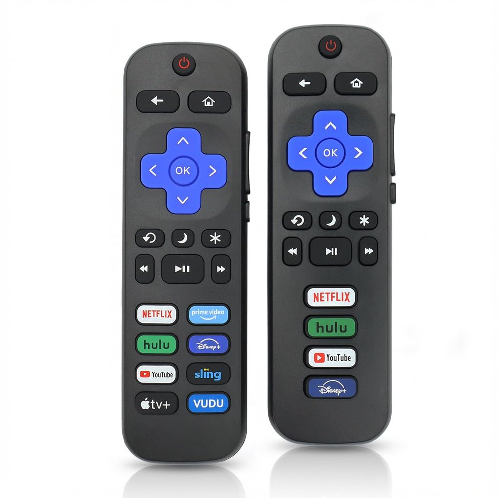 2 Pack Replacement Remote Control only for Roku TV, Compatible for Hisense Roku/TCL Roku/Philips Roku/Onn Roku/Insignia Roku Smart TVs (Not for Stick and Box or Speaker)