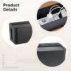 Cable Storage Box with Bamboo Lid, Large Black Cable Organizer with USB Port, Designed for Power Strips, Charging Cords, and Electrical Cable Organization view 2