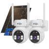 Hiseeu 4G LTE Cellular Security Camera Solar Powered, No WiFi Security Camera Wireless Outdoor, 24/7, PIR Motion, 2 Way Talk, 360 PTZ, 2K Color Night Vision, 64G SD & SIM Card Included view 1