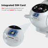 Hiseeu 4G LTE Cellular Security Camera Solar Powered, No WiFi Security Camera Wireless Outdoor, 24/7, PIR Motion, 2 Way Talk, 360 PTZ, 2K Color Night Vision, 64G SD & SIM Card Included view 3