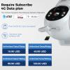 Hiseeu 4G LTE Cellular Security Camera Solar Powered, No WiFi Security Camera Wireless Outdoor, 24/7, PIR Motion, 2 Way Talk, 360 PTZ, 2K Color Night Vision, 64G SD & SIM Card Included view 4