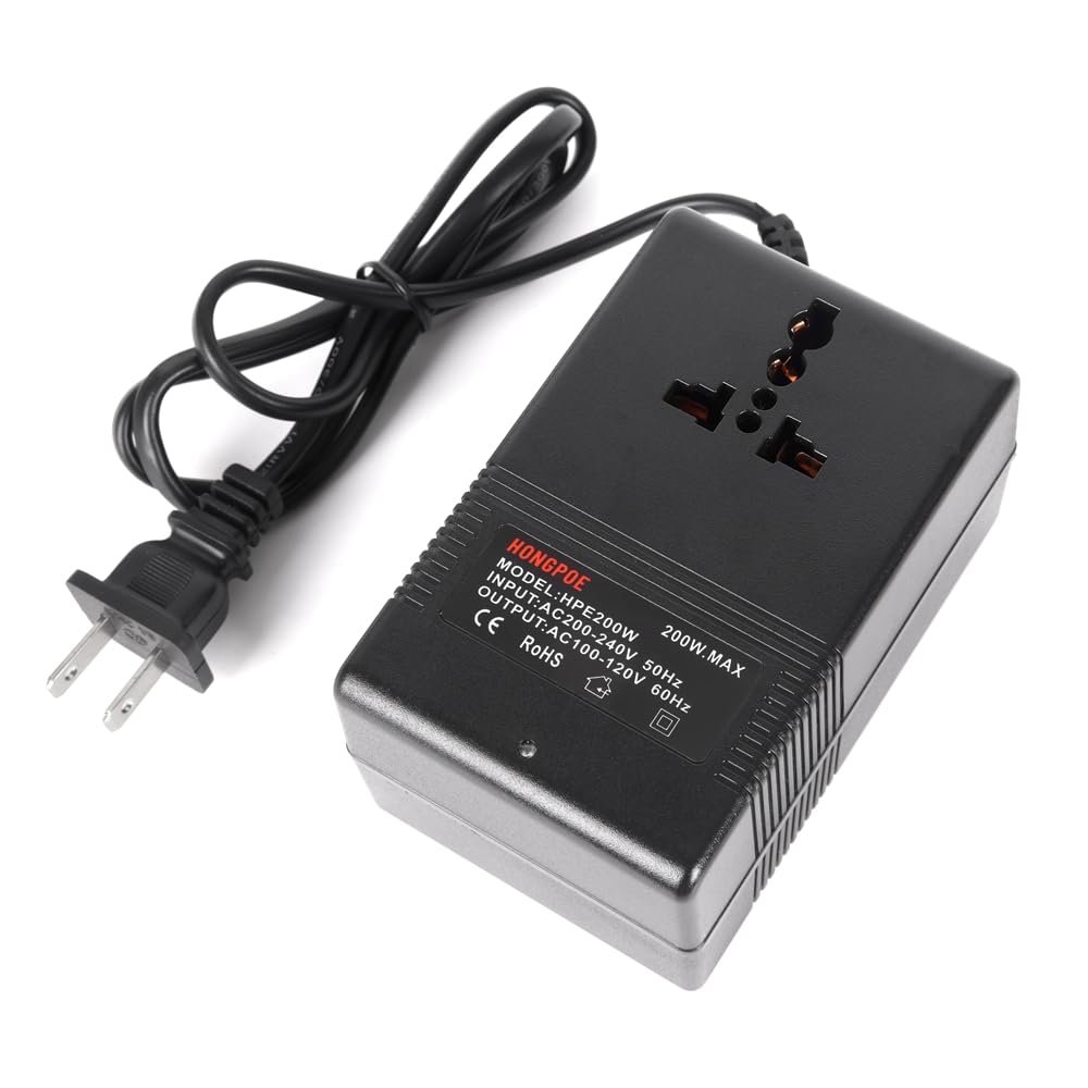 200W 220V to 110V Transformer Step-Down Transformer Voltage Converter Travel Adapter Inverter