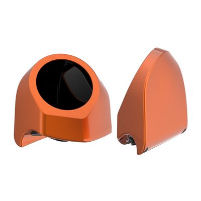 Advanblack Color-Matched 6.5" Rear Tour Trunk Pack Rear Speaker Pods Compatible with Harley Touring King Rear Tour Trunk Pack  Fits Boom Audio & Aftermarket Speakers (Amber Whiskey)
