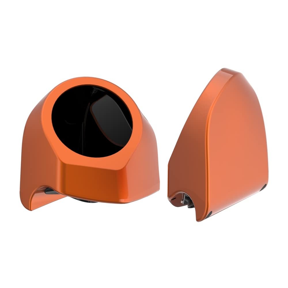 Advanblack Color-Matched 6.5" Rear Tour Trunk Pack Rear Speaker Pods Compatible with Harley Touring King Rear Tour Trunk Pack  Fits Boom Audio & Aftermarket Speakers (Amber Whiskey)