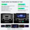 10.2 Inch Car Radio Stereo Upgrade for Jeep Wrangler JK Compass Grand Cherokee Dodge Ram 2009-2012 2+64G with Wireless CarPlay/Android Auto/Touch Screen/Android 13/GPS Navigation/HD Backup Camera view 2