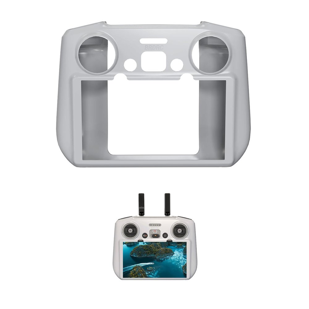 Wtohoby Anti-Collision RC 2 Cotnrol Silicone Cover Case for DJI Mavic 4 Pro Flip Air 3S Air 3 Mini 4 Pro Drone RC 2 Remtoe Controller Scratch-Proof Protector Camera Quadcopter Accessories (Gray)