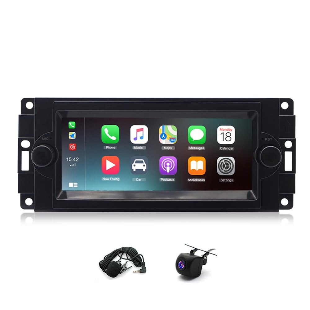 2+32G Android 13 Car Stereo Radio for Dodge Ram P/U 1500 2500 3500 4500 2006-2008,6.86 inch Touch Screen Head Unit with Wireless CarPlay Android Auto Bluetooth FM/RDS WiFi SWC + AHD Backup Camera