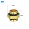 uxcell 2pcs G1/4" Male to Male Connector, Aluminium Soft Tube Extender Fitting for PC Computer Water Cooling System, Gold view 2