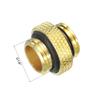 uxcell 2pcs G1/4" Male to Male Connector, Aluminium Soft Tube Extender Fitting for PC Computer Water Cooling System, Gold view 3