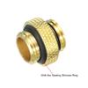 uxcell 2pcs G1/4" Male to Male Connector, Aluminium Soft Tube Extender Fitting for PC Computer Water Cooling System, Gold view 4