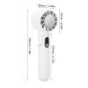 EIMSOAH Handheld Cooling Fan, 5 Speed Levels Adjustable USB Charging Portable Small Pocket Fan, for Women Girl (White) view 2
