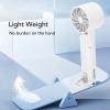 EIMSOAH Handheld Cooling Fan, 5 Speed Levels Adjustable USB Charging Portable Small Pocket Fan, for Women Girl (White) view 3