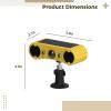 Waterproof Solar Motion Sensor Alarm, 2-Piece Set, with 13 Distinct Alerts, Led Lights, Wireless Setup for Outdoor Home Security view 2
