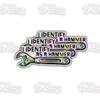 3Pcs I Identify As A Hammer Sticker Funny Hammer Mechanic Wrench Carpenter Gift I Identify As A Hammer Stickers Construction Worker Blue Collar Decal for Laptop Bottle Toolbox Phone Car 3" (H1 HO) view 1