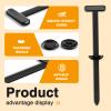 100PCS Nylon Universal Cable Tie Buckle, Heavy Duty Self-Locking Zip Ties with Button Lock, UV-Resistant Fasteners, for Car Fender Trunk Repair view 2