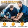 100PCS Nylon Universal Cable Tie Buckle, Heavy Duty Self-Locking Zip Ties with Button Lock, UV-Resistant Fasteners, for Car Fender Trunk Repair view 4