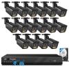 PANOOB 16 Channel Security Camera System 4K PoE, 16x 8MP IP Bullet Cameras Outdoor, 16CH NVR & 4TB HDD, Smart Color Night Vision, 2 Way Audio, AI Human Vehicle Detection, Remote Access, PB65B1616-8MD view 1