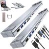 8-in-1 USB-C Laptop Stand, Adjustable Flat Laptop Docking Station Stand with 4k HDMI, 2 USB 3.0, Pd 100w, Universal for Offices, Corporate Desks, Cafes (2Pcs) view 1