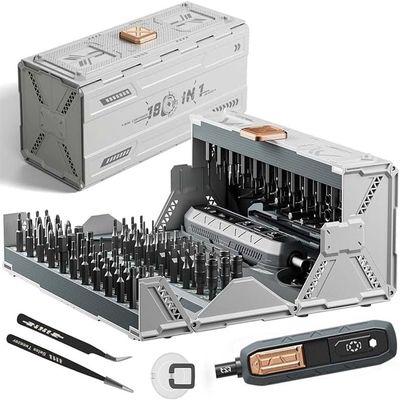180 in 1 Precision Electric Screwdriver Set with Pick-up Screwdriver Bits, Magnetic Repair Tool Kit for PC,Computer,Laptop,Phone,Watch,PS5,Camera (Manual Set)