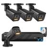 PANOOB 4K PoE Security Camera System 8 Channel, 4X 8MP Wired Security IP Bullet Camera, AI Human Vehicle Detection, 2-Way Audio, Smart Dual Light Color Night Vision, 4K 8CH NVR 2TB HDD, PB65B0408-8MD view 1