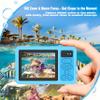 Waterproof Underwater Camera for Snorkeling, 10FT Floating Small Water Proof Camera with Dual Screens, 18X Zoom, Fill Light, Autofocus, for Swimming, Kayaking, Teens, Adults (Pink No Memory Card) view 3