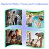 Waterproof Underwater Camera for Snorkeling, 10FT Floating Small Water Proof Camera with Dual Screens, 18X Zoom, Fill Light, Autofocus, for Swimming, Kayaking, Teens, Adults (Pink No Memory Card) view 4