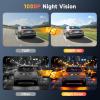 12" HD Touch Screen Mirror Dash Cam Backup Camera4 Channel 1080P Dash Cam Front and Rear Support APP WiFi Loop Recording GPS Night Vision G-Sensor Parking Monitor Reversing Assistance+ 64G SD Card view 3