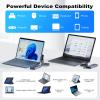 10 in 1 Microsoft Surface Docking Station-Surface Dock with HDMI Ethernet SD/TF Slot 3*USB 3.0+2*USB C 3.0+1*USB C PD,Docking Station for Surface Pro 11/10/9/8/X/7/6/5, Surface Laptop, Surface Book view 2