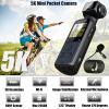 YONDENE Body Camera 5K with External Microphone, Video & Audio Mini Vlog Camera with 270 Rotated Lens, Pocket Cam for Sport, Outdoor, Riding, Travel, 128GB Included view 2
