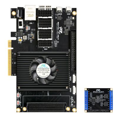 AMD Xilinx Kintex UltraScale FPGA Development Board XCKU3P XCKU5P PCIe QSFP28 FMC MIPI CSI (PZ-KU5P-KFB, ADDA Package)