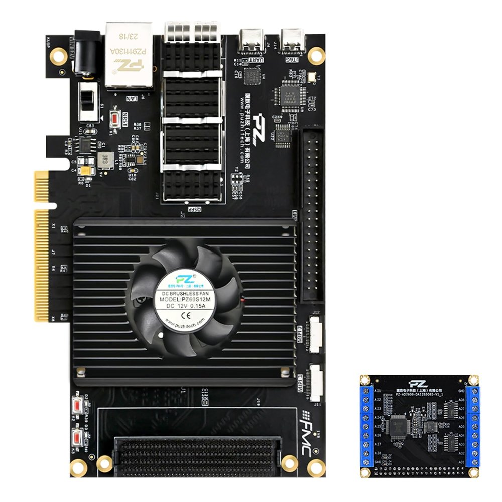 AMD Xilinx Kintex UltraScale FPGA Development Board XCKU3P XCKU5P PCIe QSFP28 FMC MIPI CSI (PZ-KU5P-KFB, ADDA Package)