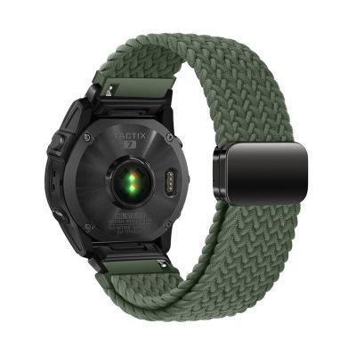 22/26mm Nylon Band For Garmin Fenix 8 7 7X 6 6X Pro 5 5X Plus MARQ Series/Tavtix 7pro Replace QuickFi Bracelet(Green,22mm(7/6/5))