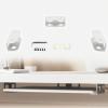 PEWORIGLEE Under Desk Laptop Mount - Metal Under Desk Shelf Holder with Anti-Scratch, Laptop Wall Holder for Keyboard, Devices Thickness <1.6'' (White) view 1